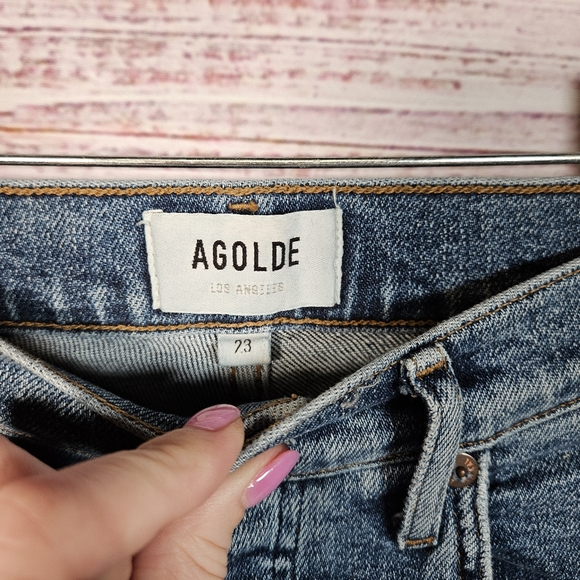 Agolde high rise distressed Nico skinny jeans - Picture 9 of 16